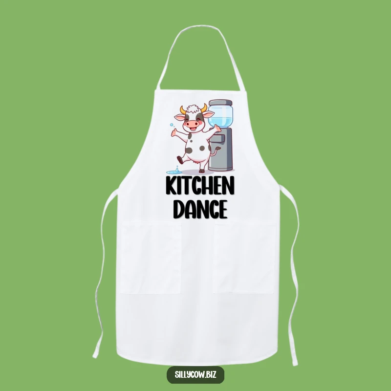 Funny Dancing Cow Water Cooler Apron - Hilarious Kitchen Gift