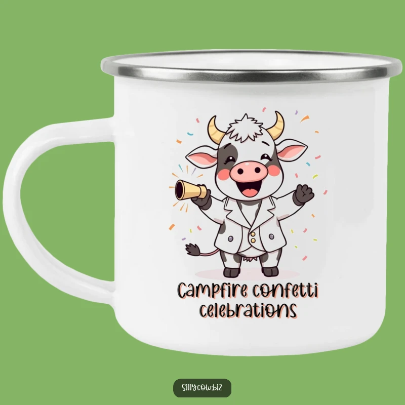 Funny Cow Blazer Camping Mug: Your Adventure Buddy!