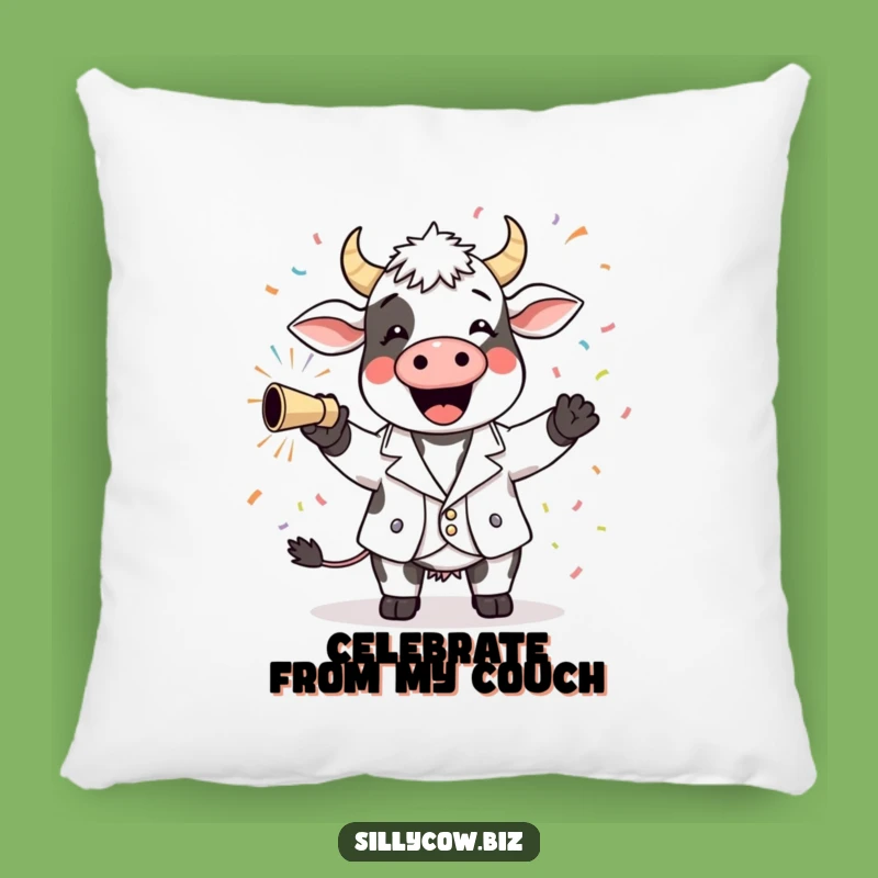 Funny Cow Blazer Pillow: Add a Comfy Touch of Celebration!