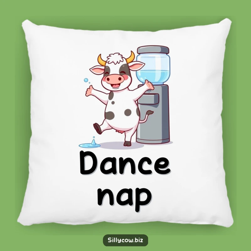 Funny Dancing Cow Water Cooler Pillow - Comfy & Hilarious Decor Gift
