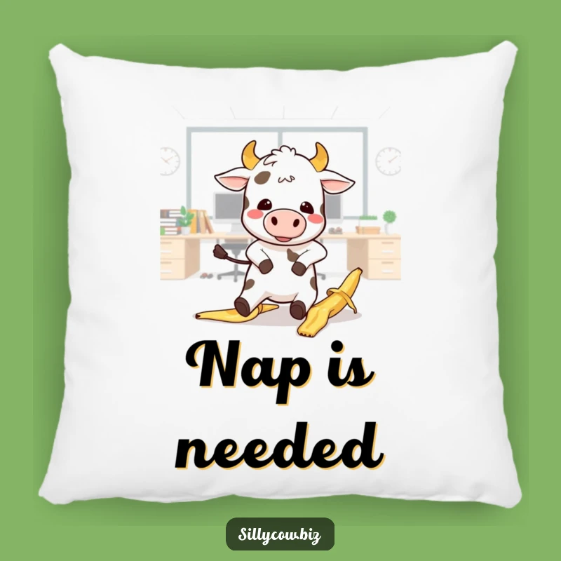 Funny Kawaii Cow Slip Pillow - Comfy & Hilarious Desk Decor Gift