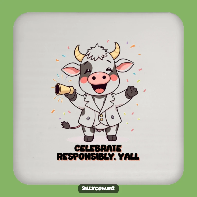 Funny Cow Blazer Coaster Set: Protect Surfaces with Style!