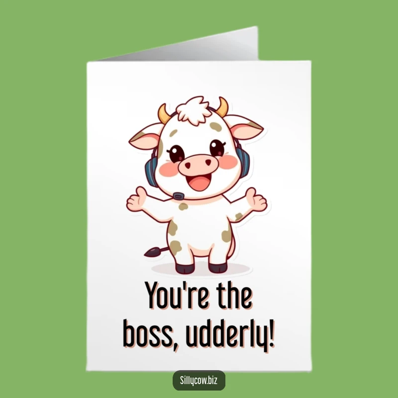 Free Printable Cow Congrats Card: Funny Customer Service Star Gift